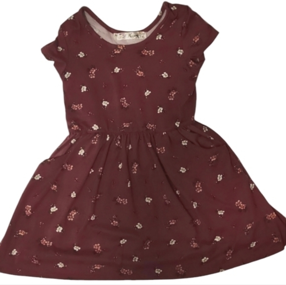 Magenta Toddlers Floral‎ Smocked Dress
